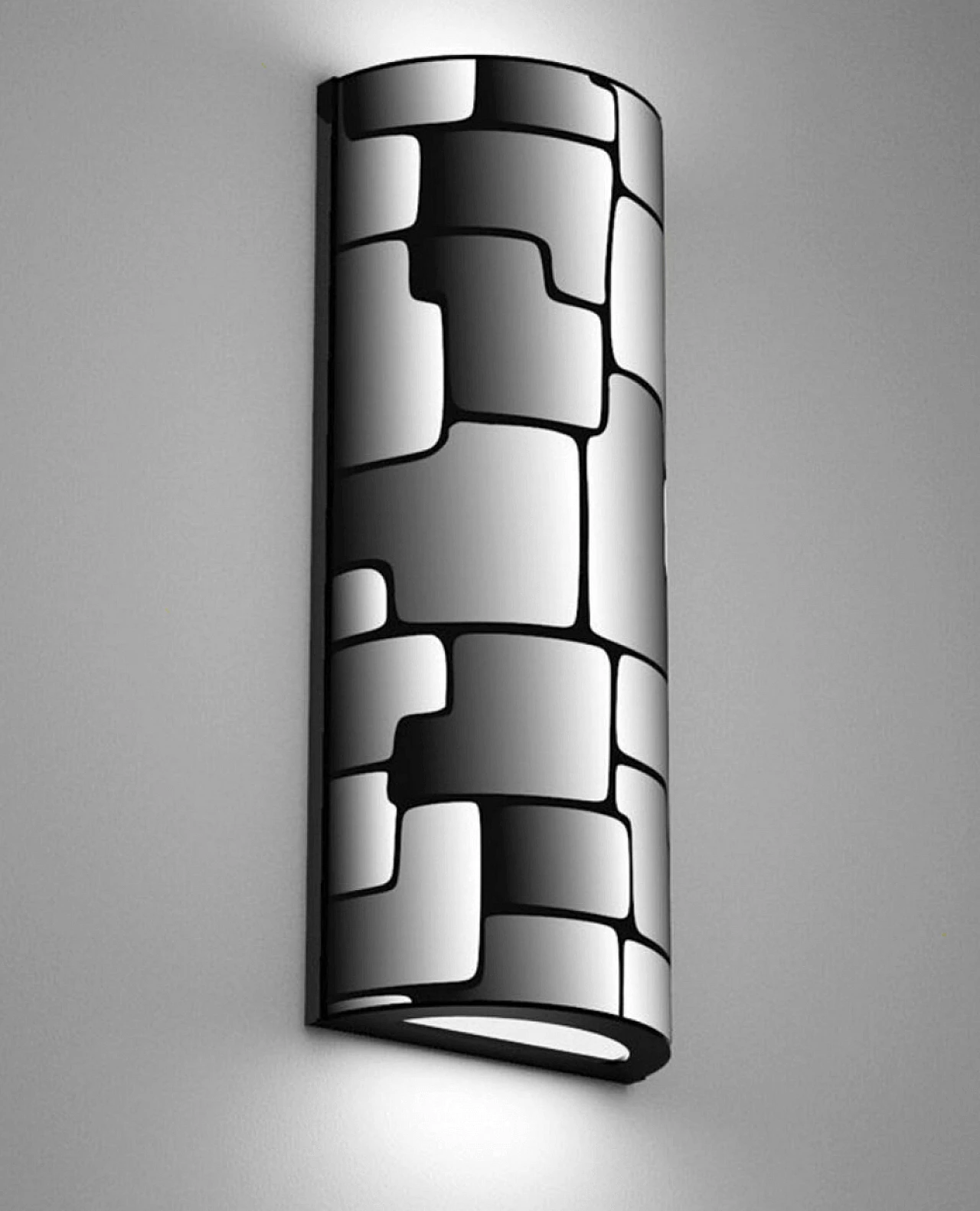 Lampada da parete in plexiglass grigio e bianco, 2000 1111877