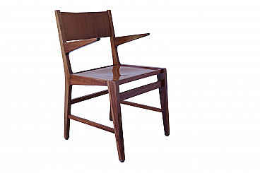 Low lounge chair in mahogany