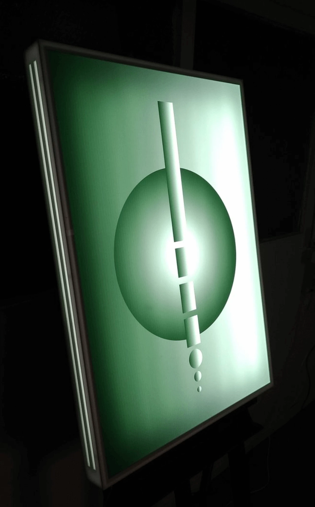 Lampada da parete in plexiglass verde, 2000 1111940