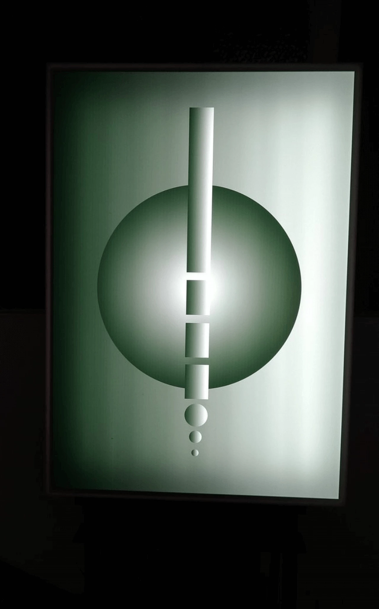 Lampada da parete in plexiglass verde, 2000 1111941
