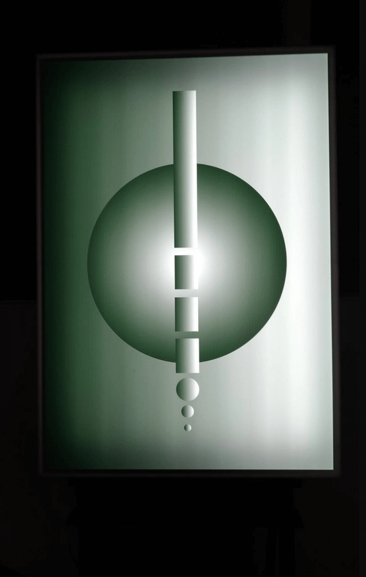 Lampada da parete in plexiglass verde, 2000 1111942