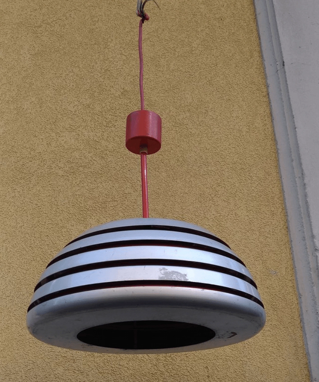 Lampada da soffitto in cromo e alluminio di Hans-Agne Jakobsson, anni '60 1112019
