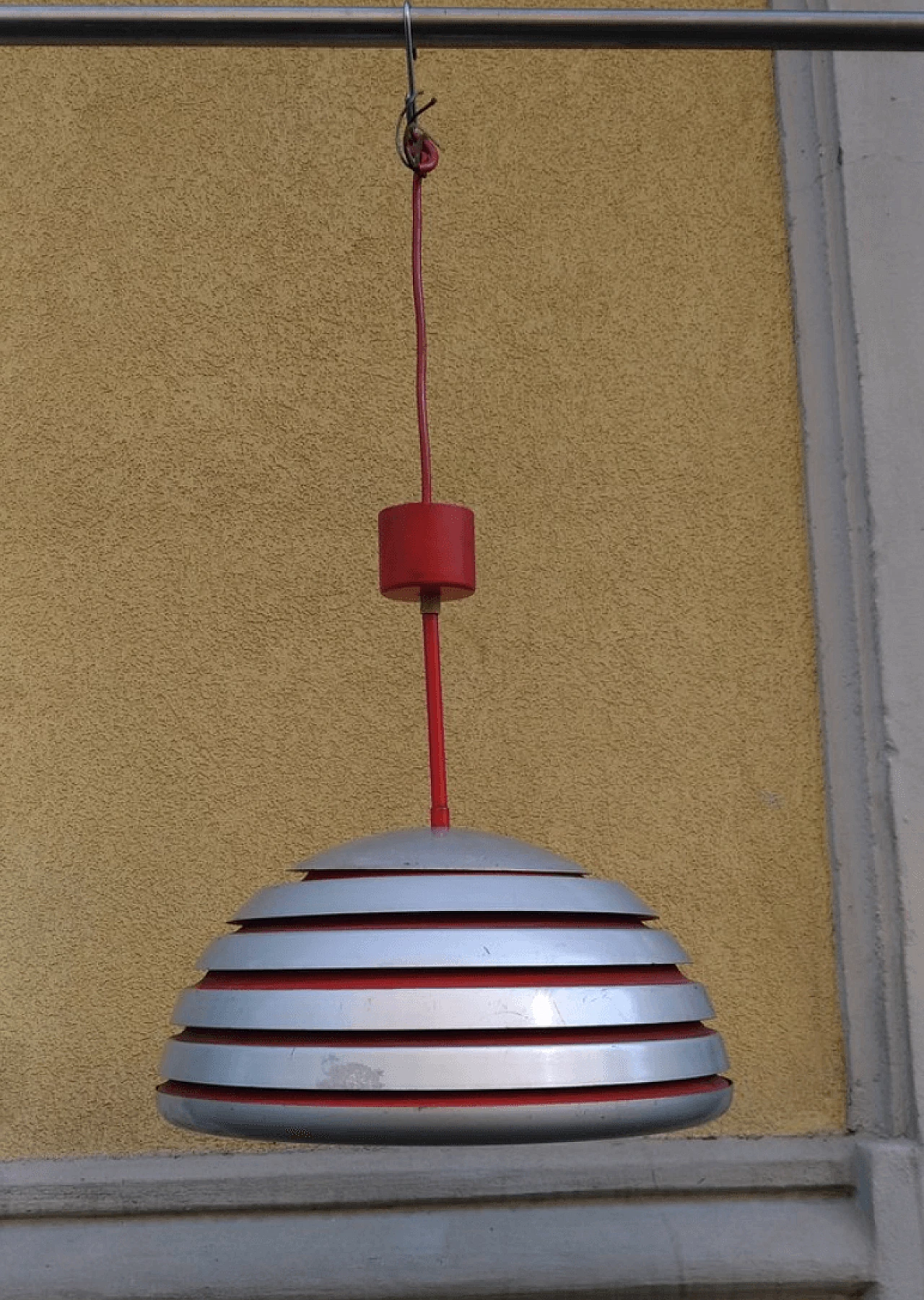 Lampada da soffitto in cromo e alluminio di Hans-Agne Jakobsson, anni '60 1112023