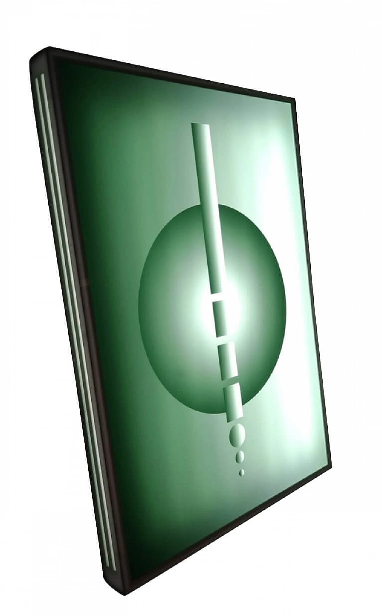Lampada da parete in plexiglass verde, 2000 1112091