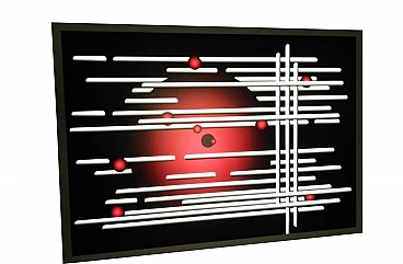 Lampada da parete in plexiglass rosso, 2000