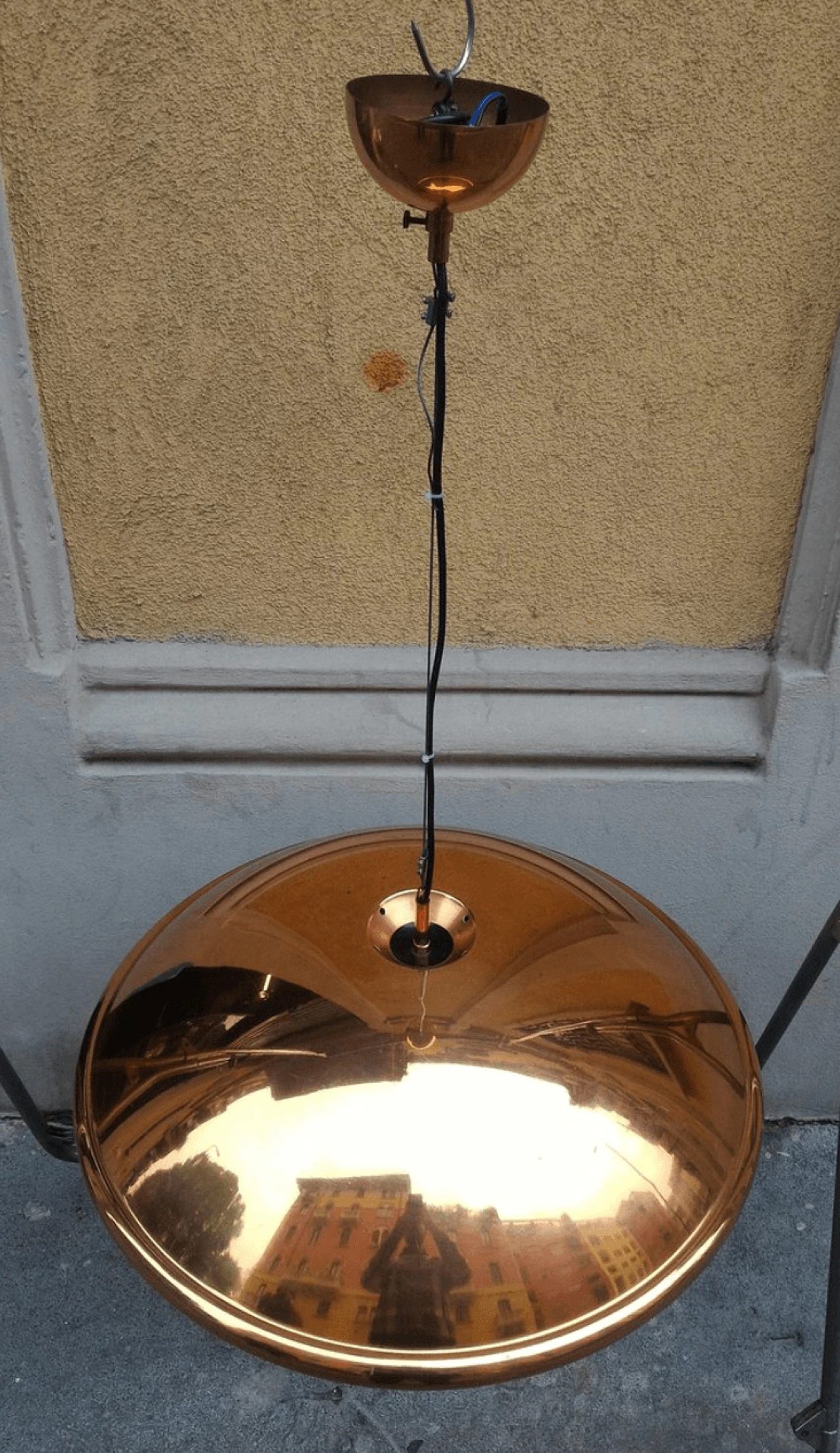 Copper ceiling lamp, 1970's 1112310