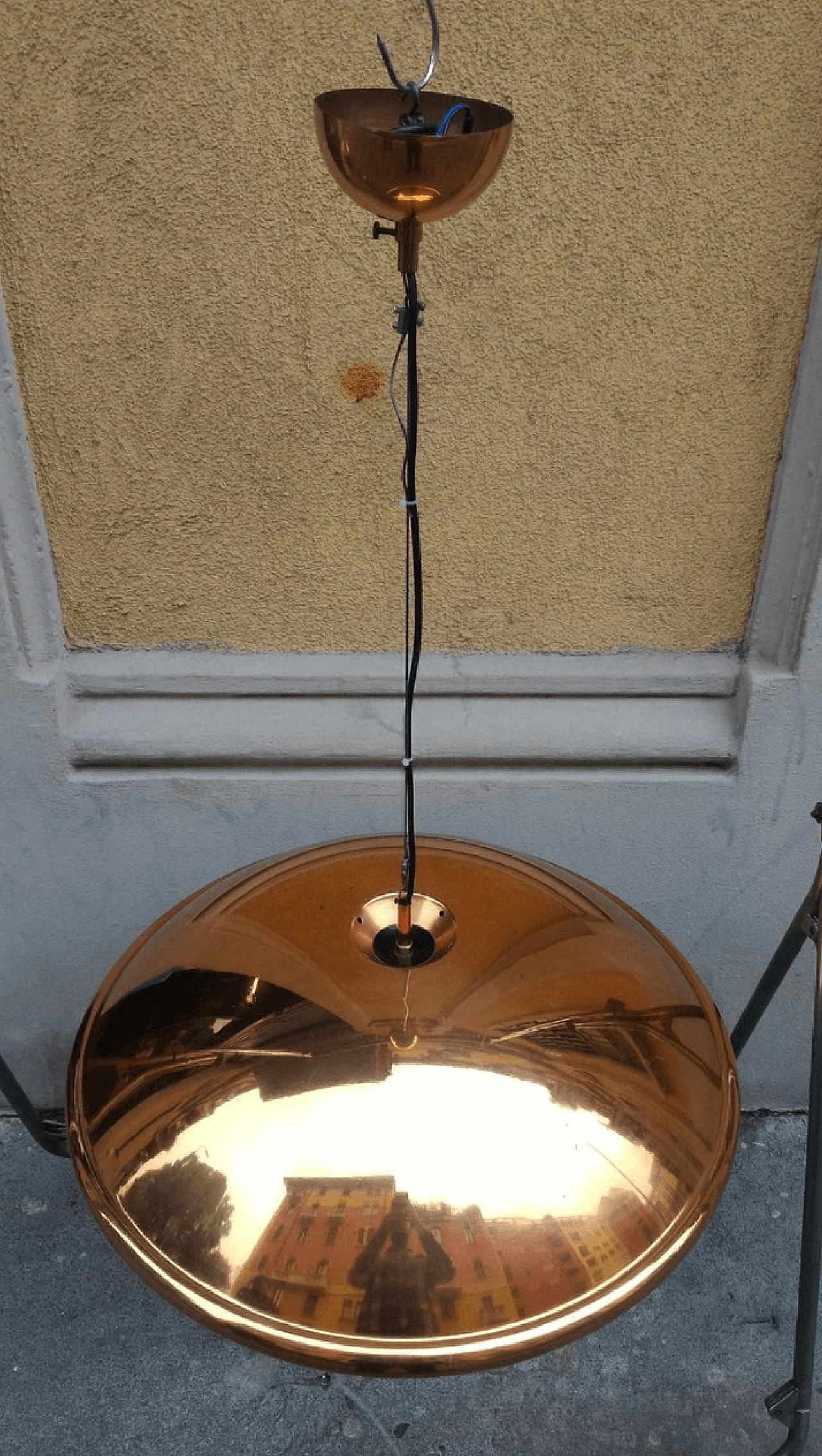 Copper ceiling lamp, 1970's 1112313