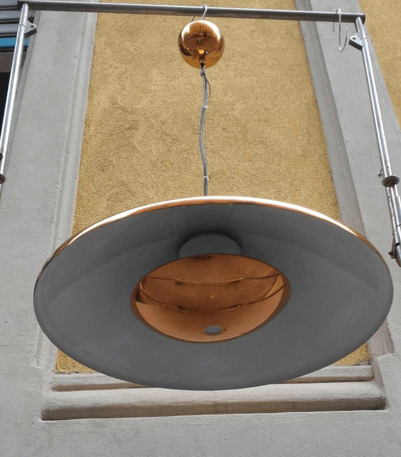 Copper ceiling lamp, 1970's 1112317