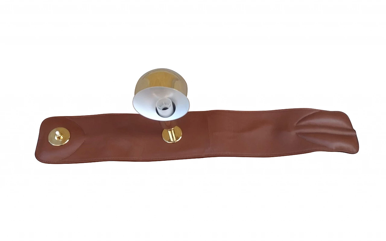 Luigi Caccia Dominioni's leather LP01 reading lamp for Azucena, '90s 1112445