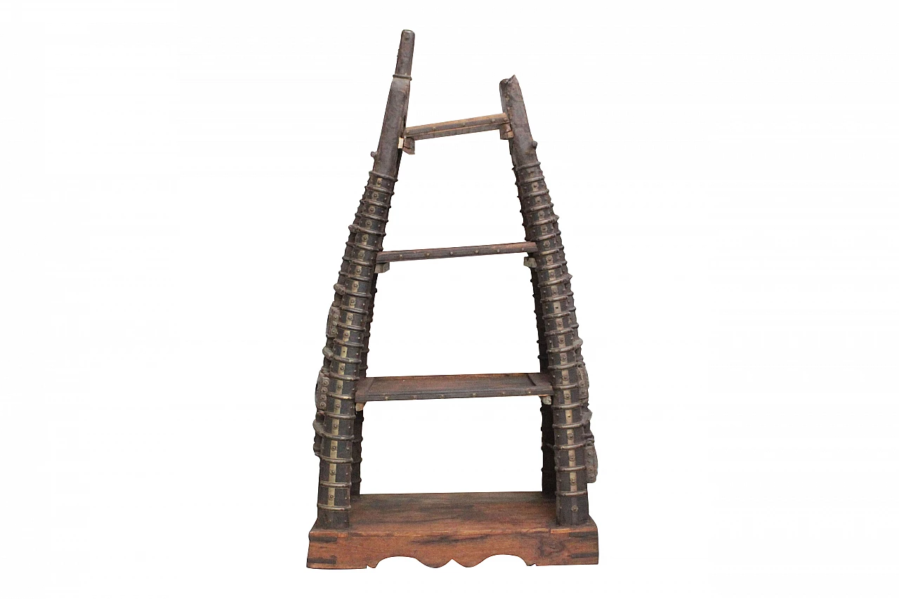 Antique book shelf made with Colonial antique fragments, different eras 1112792