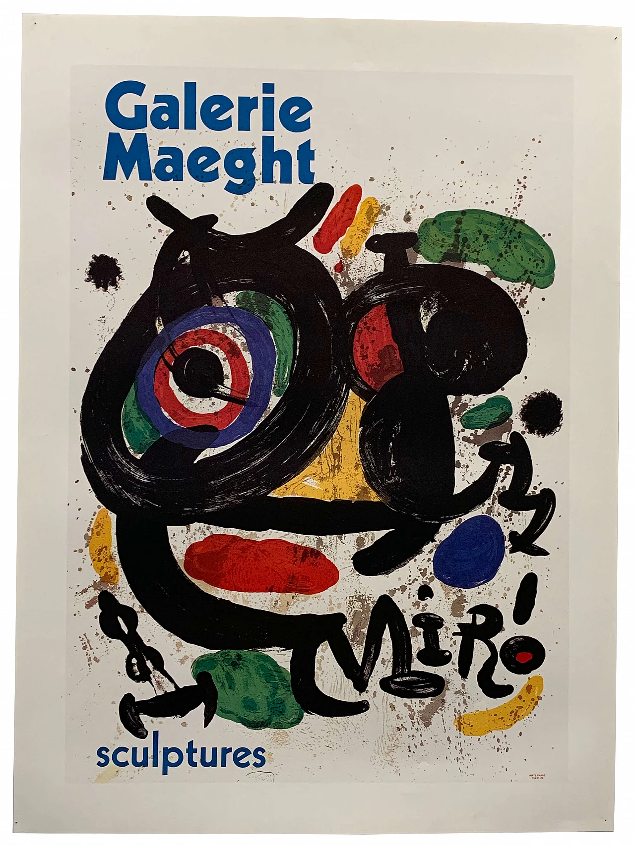 Exhibition panel for the Miró show at the Maeght Gallery in Paris, France, 70s 1112804