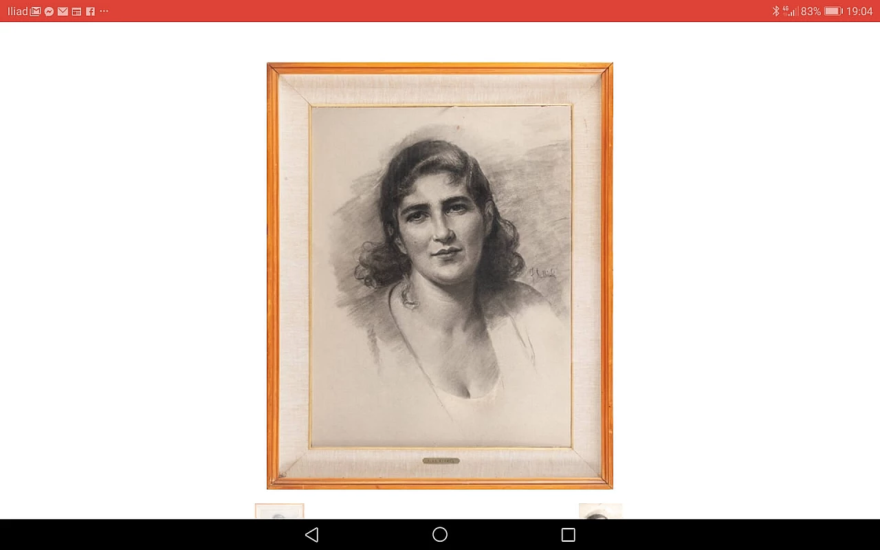 Female portrait signed by Francesco De Nicola, early '900 1112815