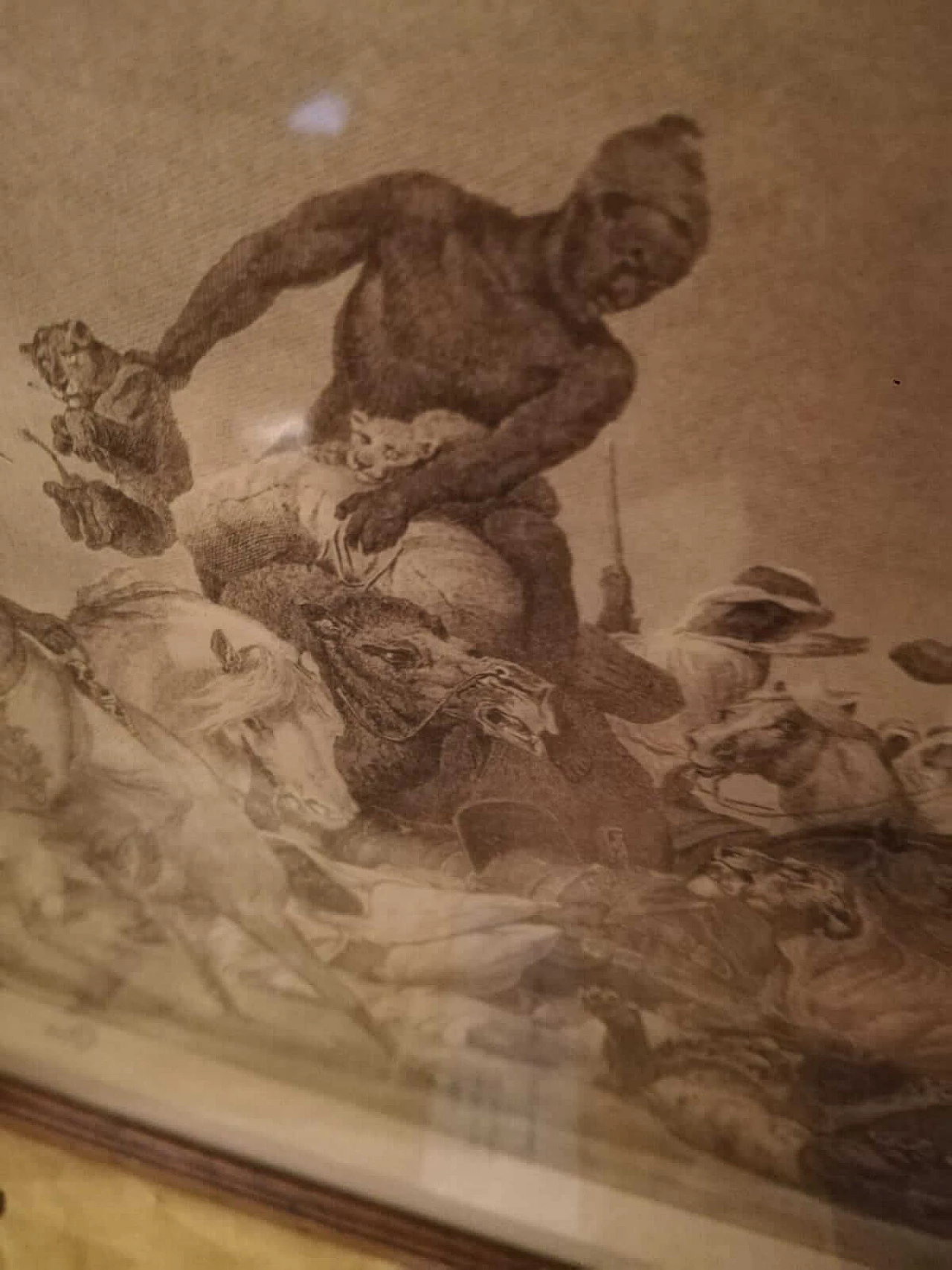 Orientalist print with hunting scene 1112823