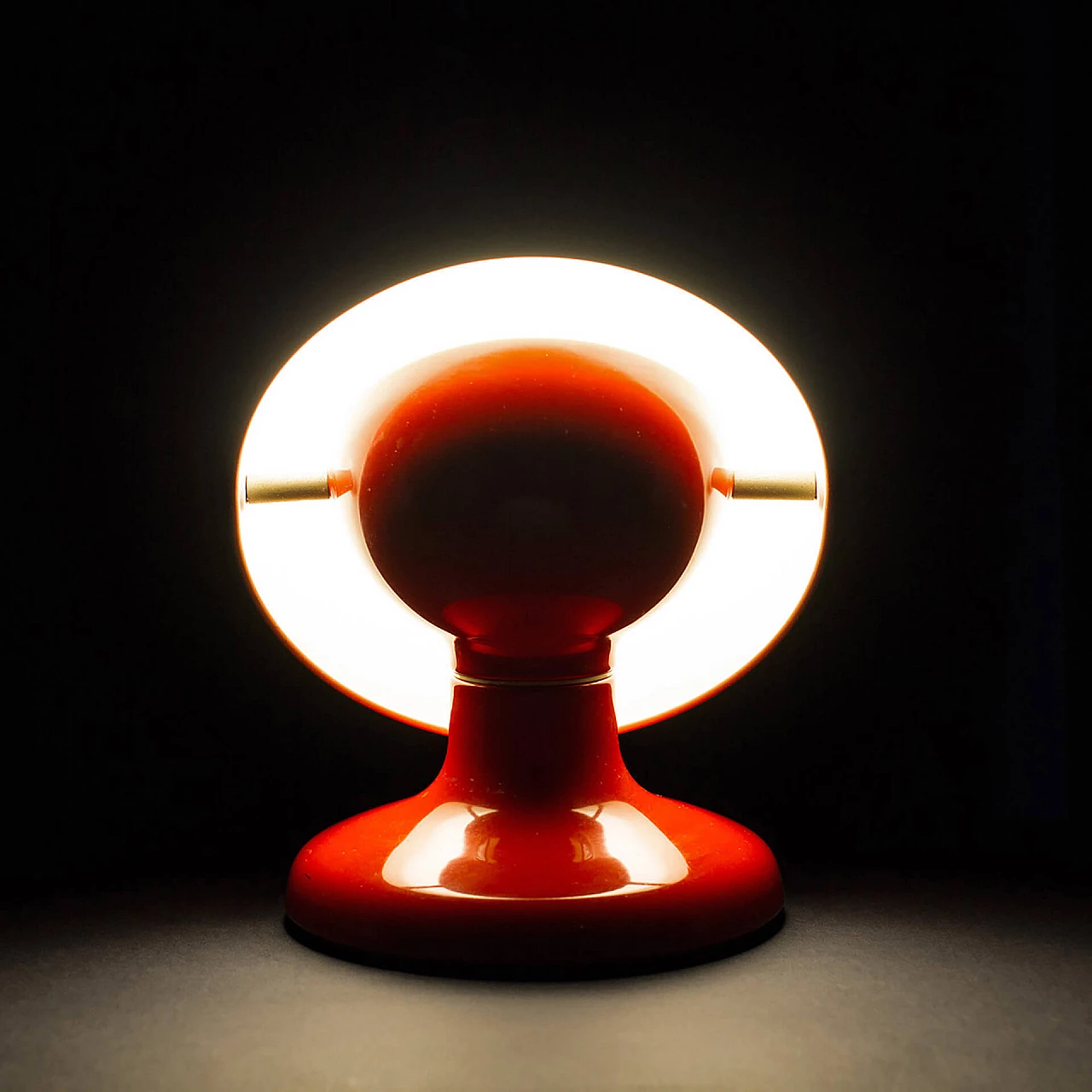 Jucker table lamp by Tobia Scarpa for Flos, orange metal, Italy, 60s 1113102