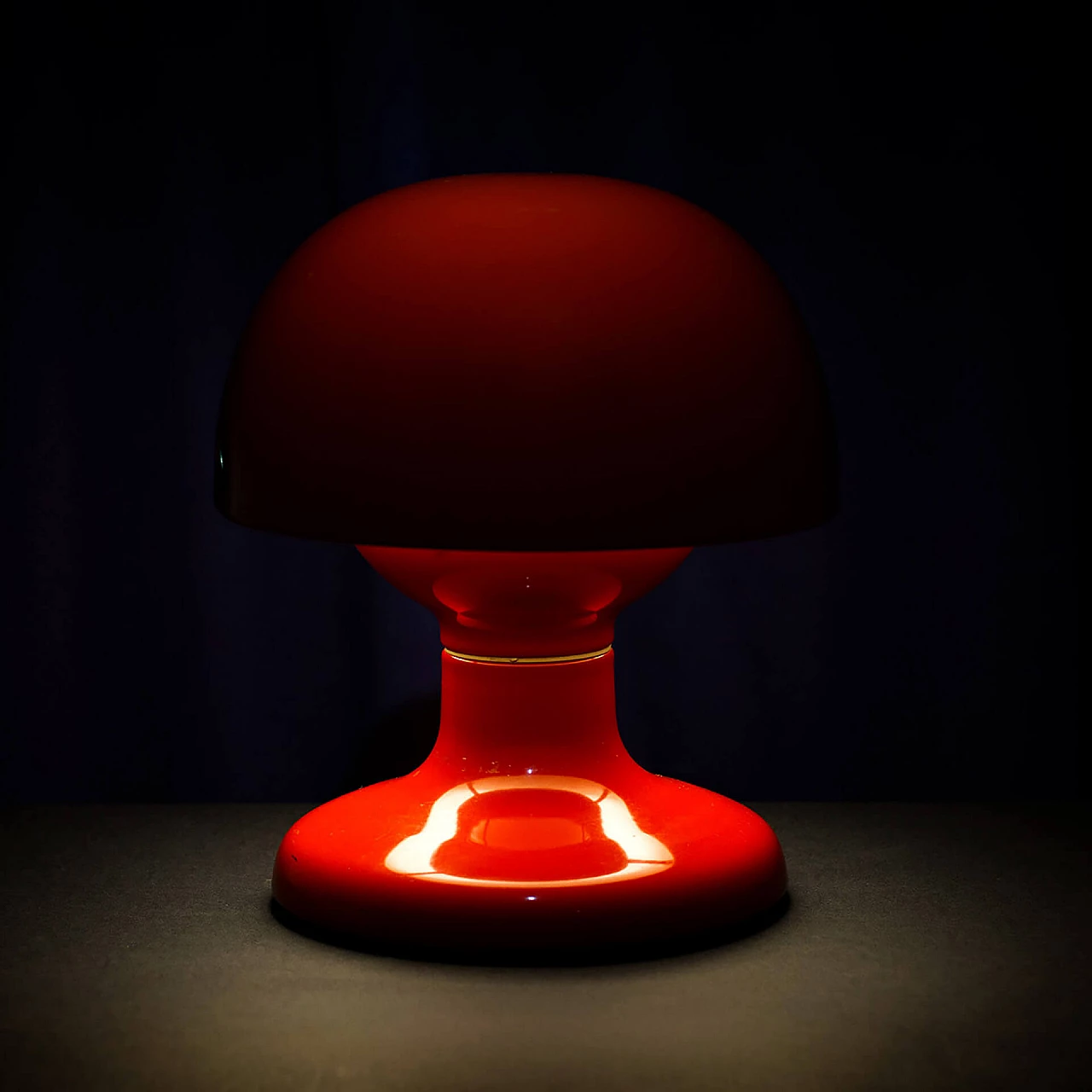 Jucker table lamp by Tobia Scarpa for Flos, orange metal, Italy, 60s 1113103