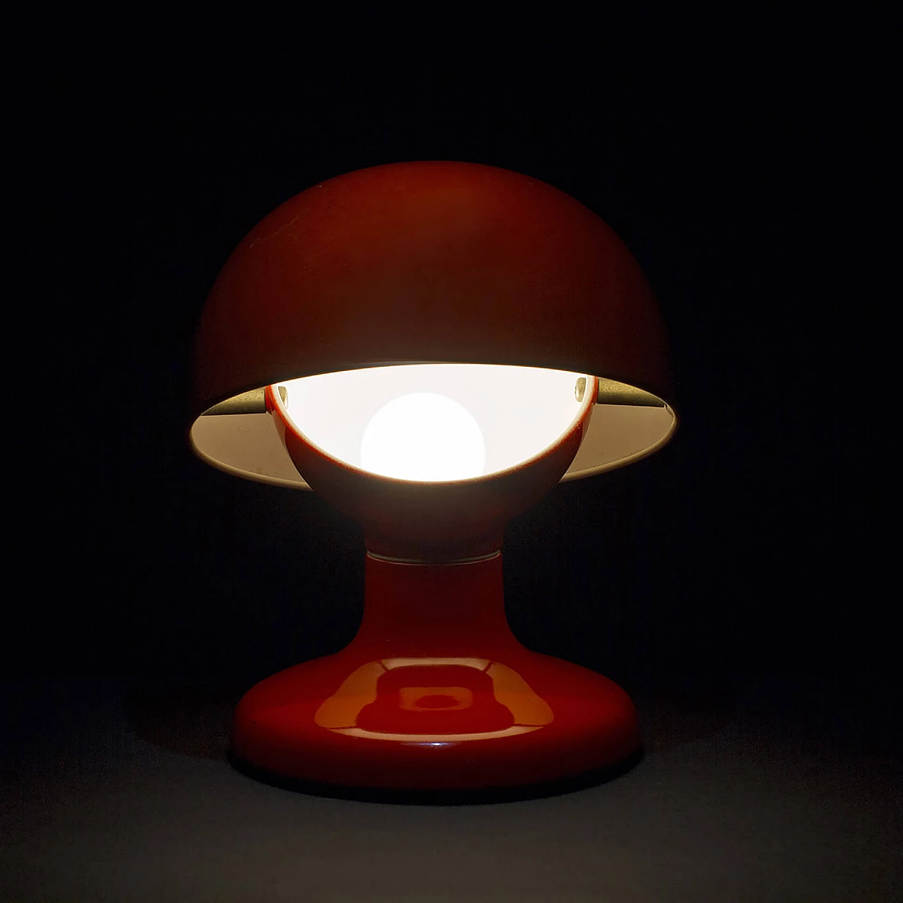 Jucker table lamp by Tobia Scarpa for Flos, orange metal, Italy, 60s 1113105