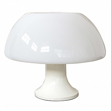 White mashroom table lamp by Martinelli Luce, Italy, 60s