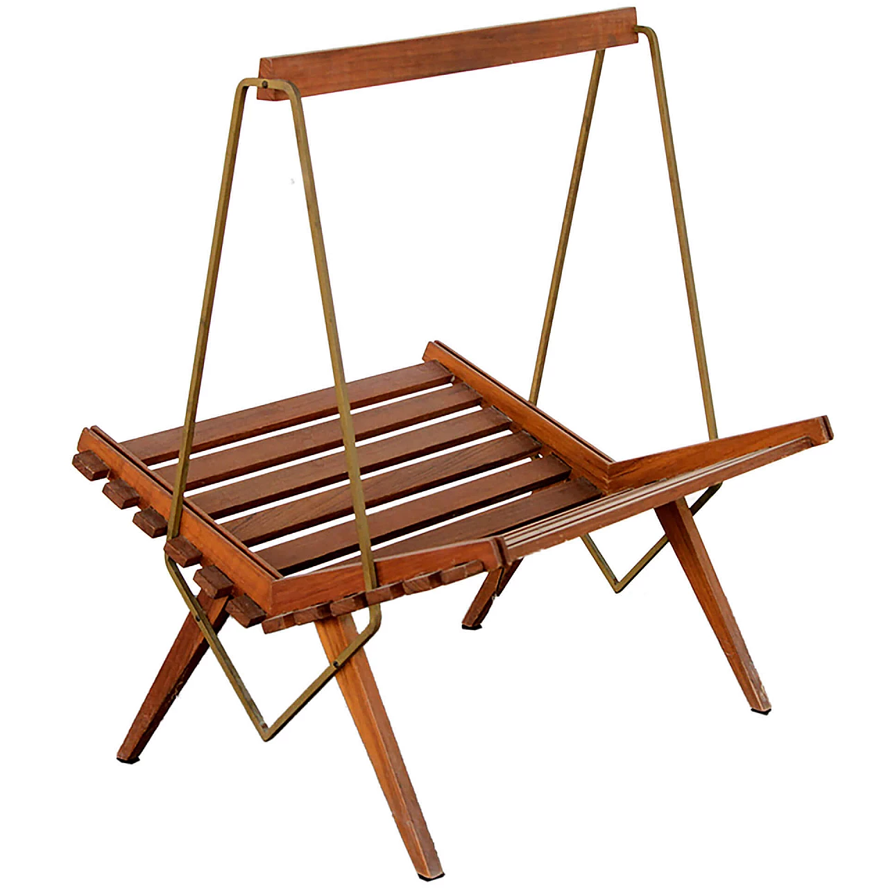 Wooden magazine rack, 70's 1113179