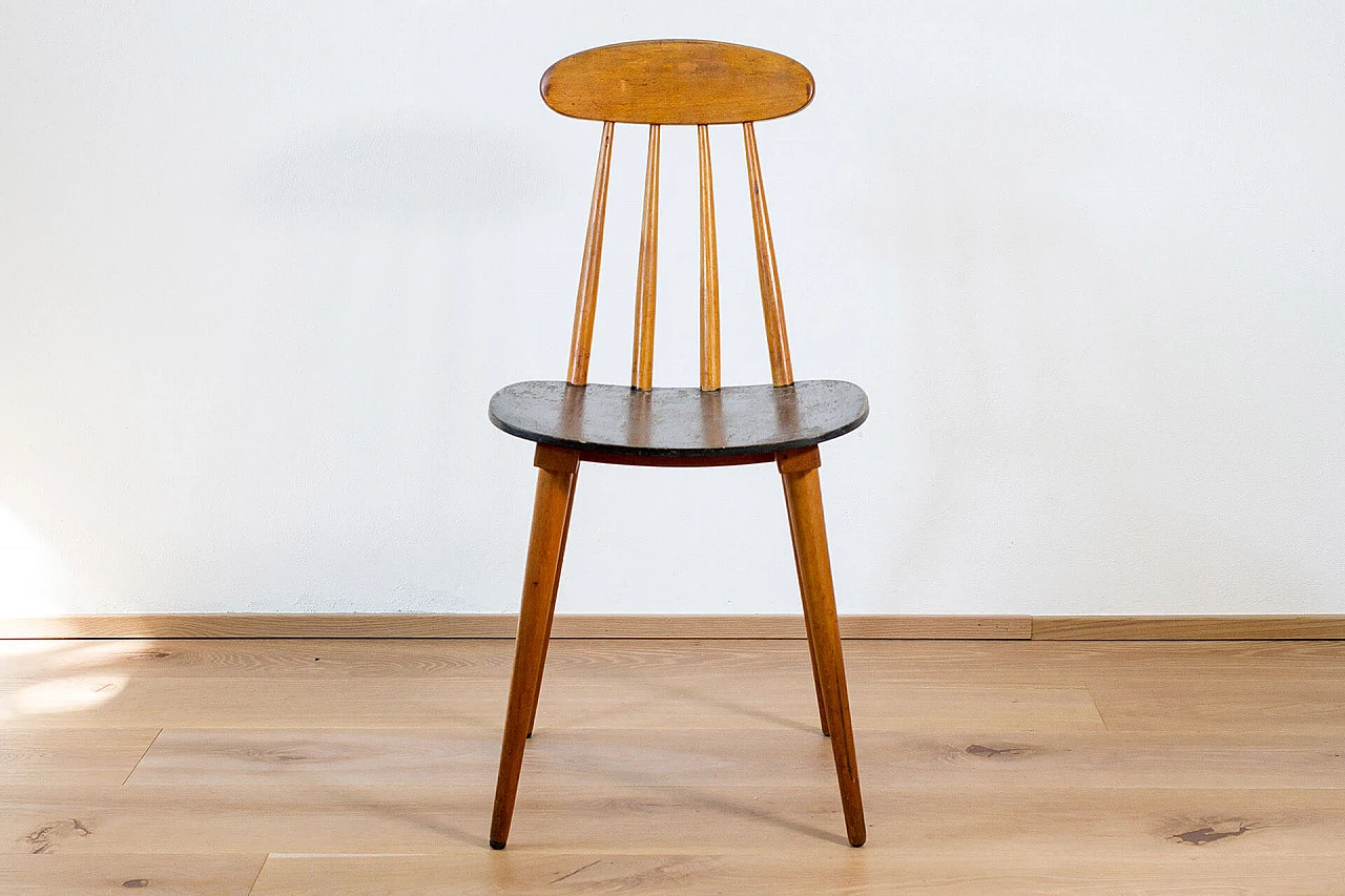 Sedia in legno stile Danese, anni ’50 1113411