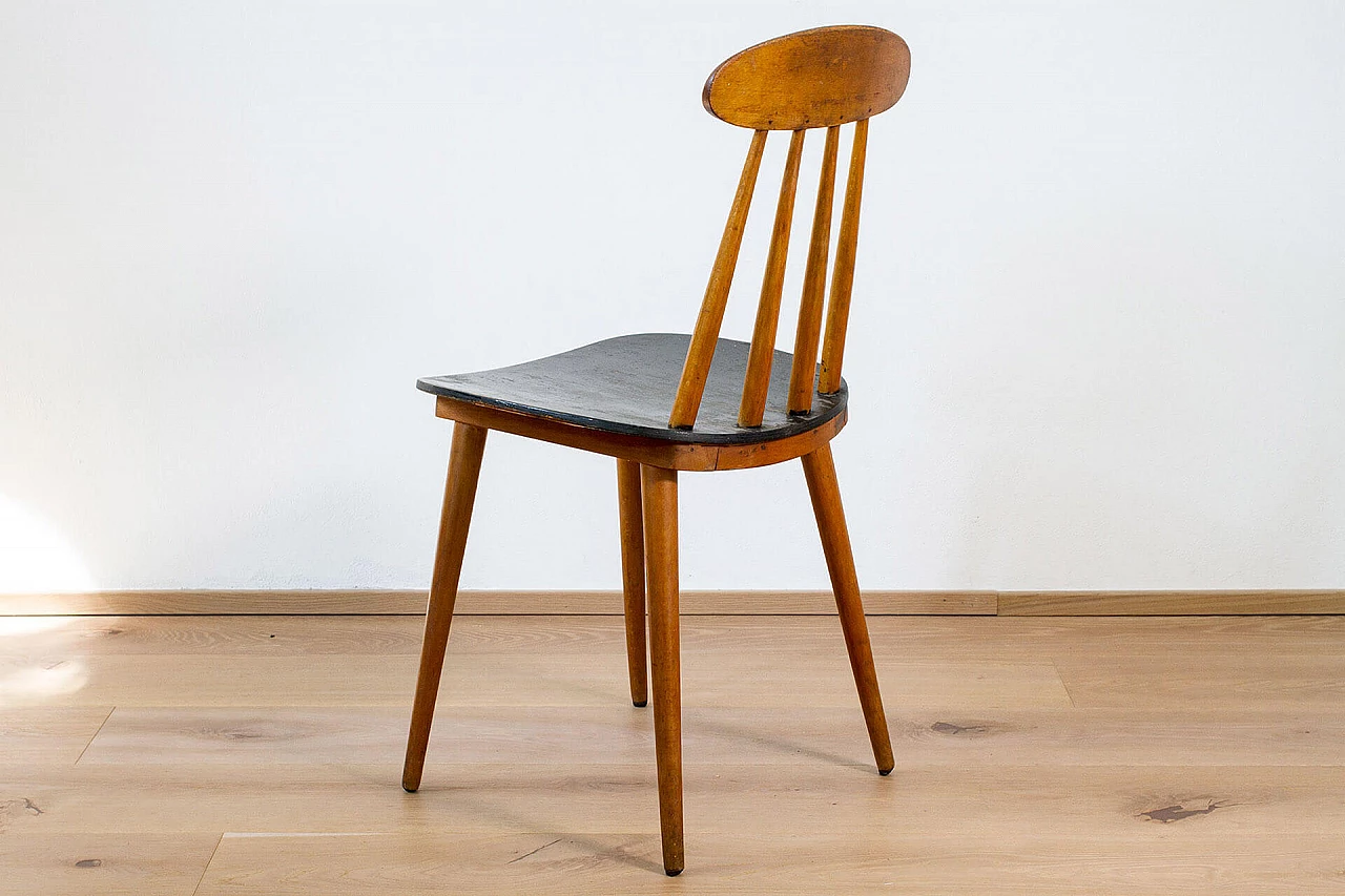 Sedia in legno stile Danese, anni ’50 1113414
