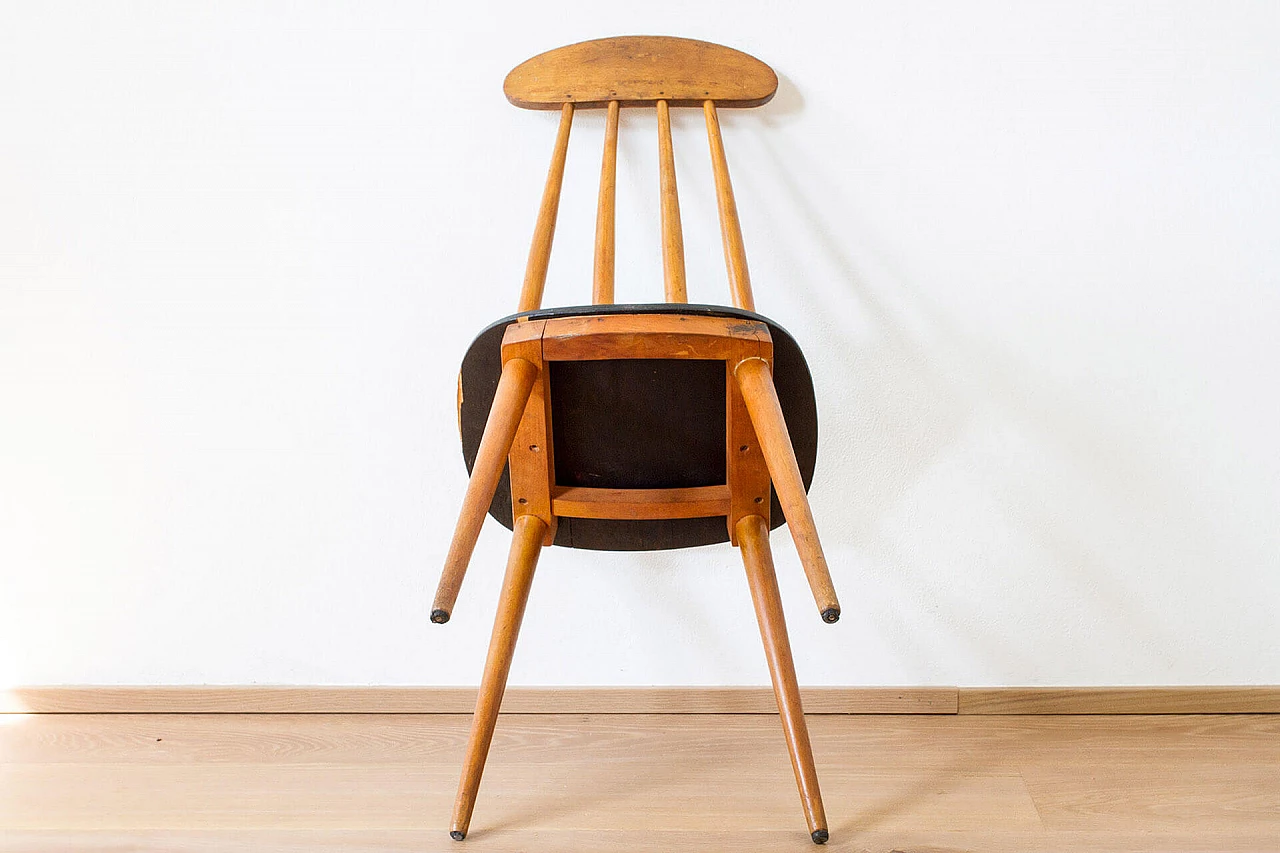 Sedia in legno stile Danese, anni ’50 1113416