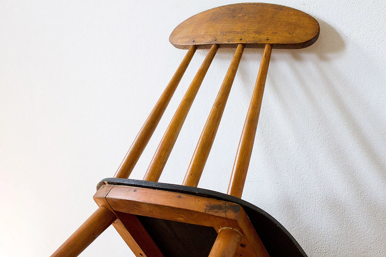 Sedia in legno stile Danese, anni ’50 1113417