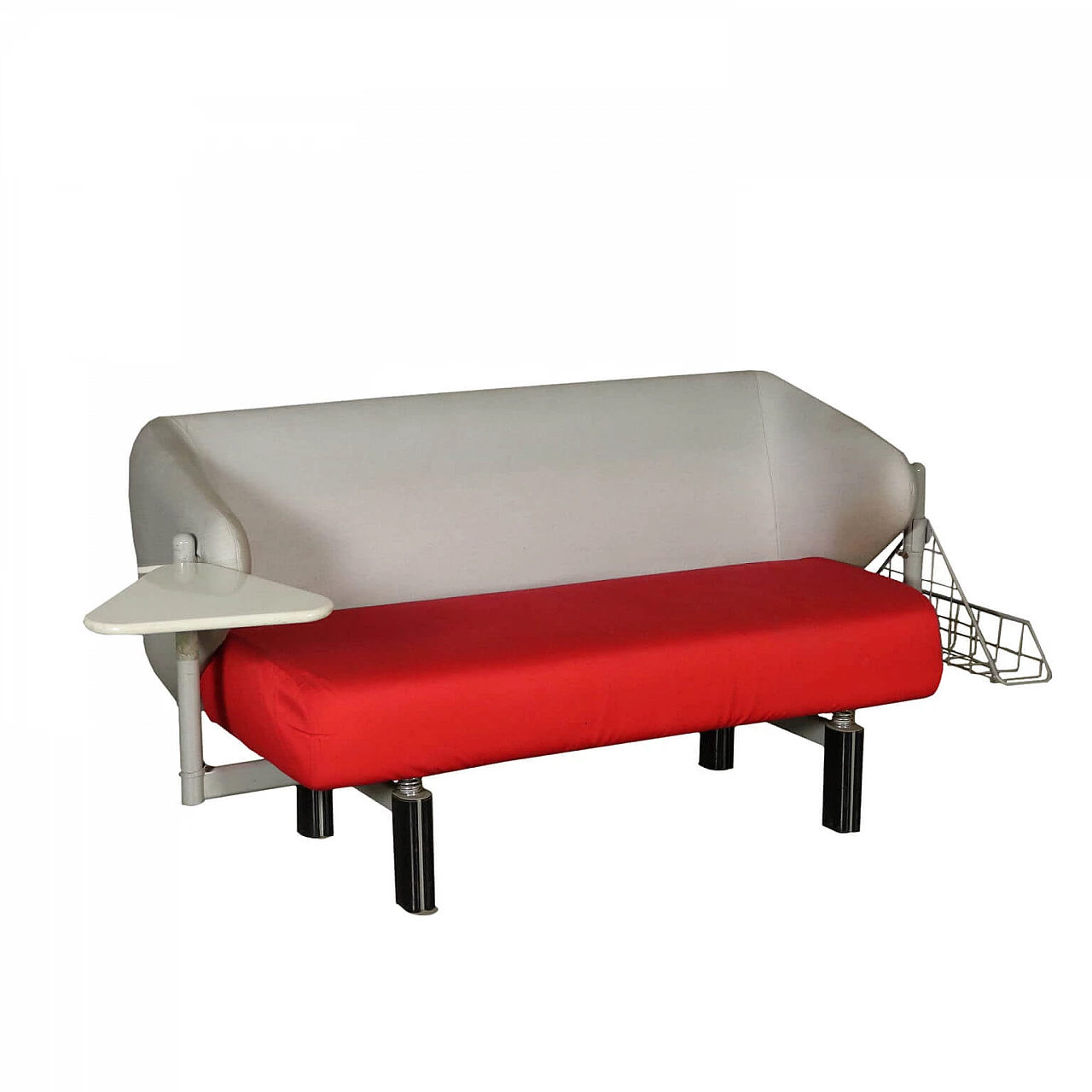 Sofa with magazine rack and coffee table Altana, 80s 1113732