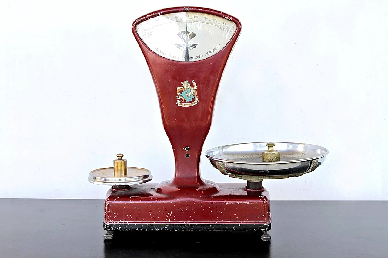 Red Pastore model B2 metal scale, Italy, 40s 1114134