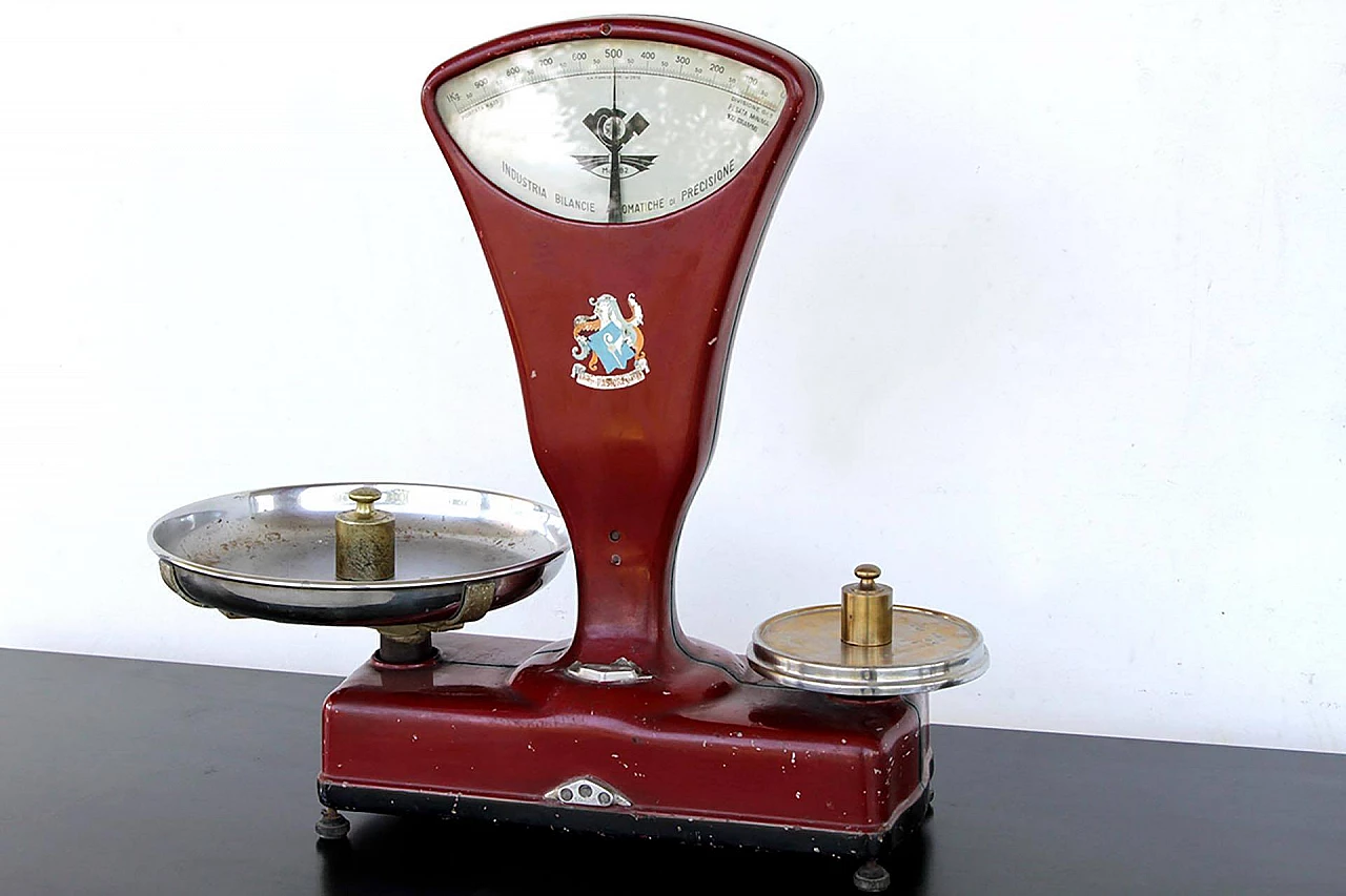 Red Pastore model B2 metal scale, Italy, 40s 1114135