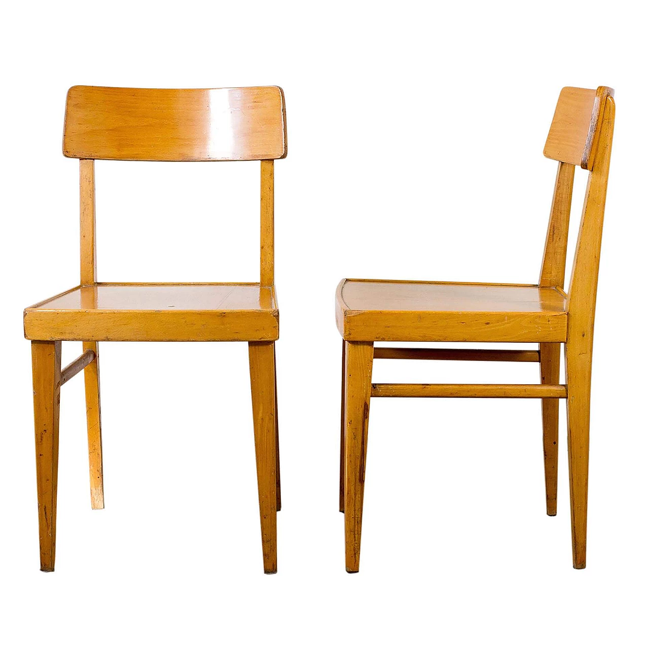 Coppia di sedie in faggio, anni ’60 1114141