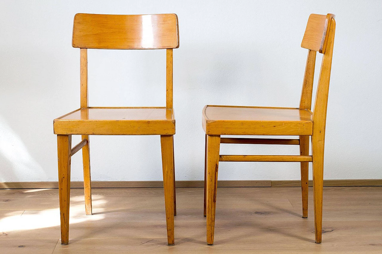 Pair of beechwood chairs, 1960s 1114142