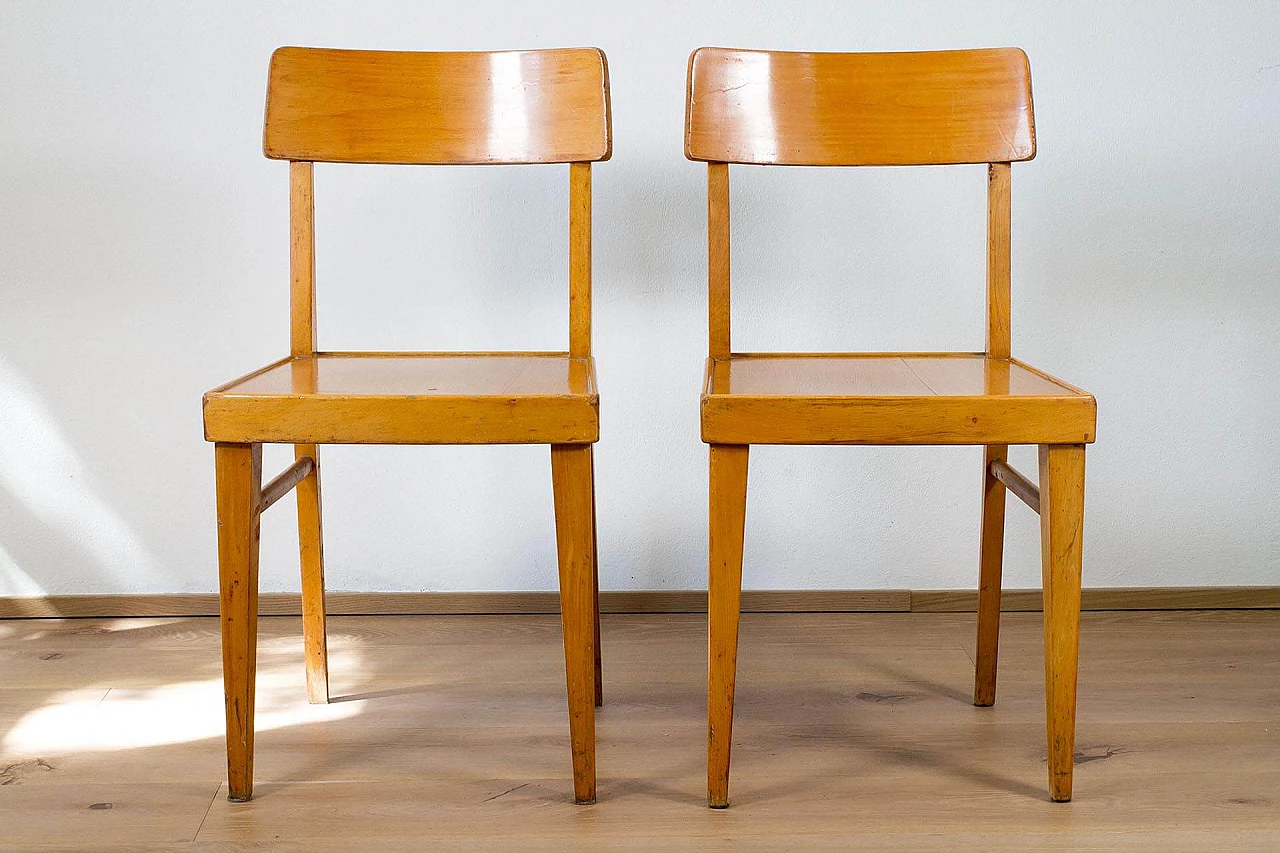 Pair of beechwood chairs, 1960s 1114143