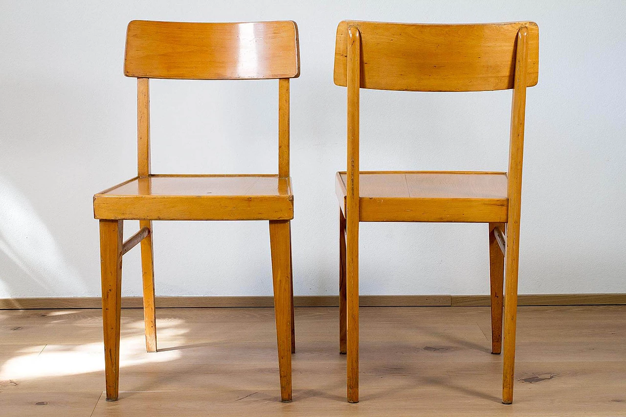 Pair of beechwood chairs, 1960s 1114144