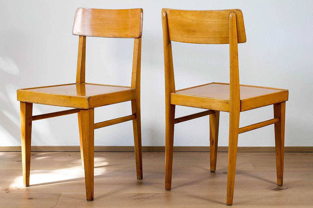 Pair of beechwood chairs, 1960s 1114145