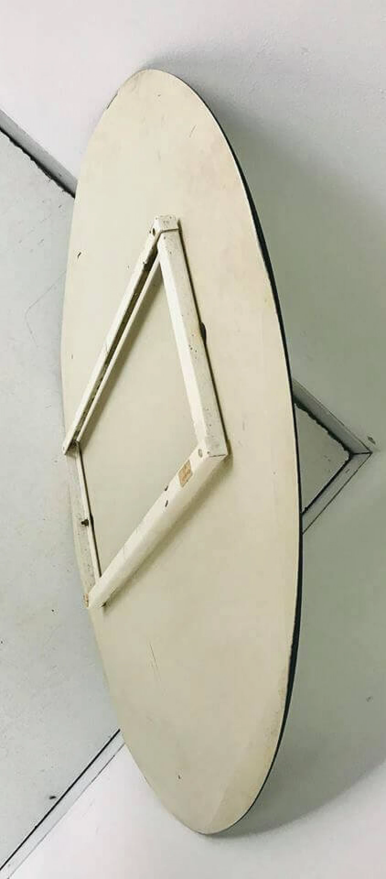 Specchio da parete ottogonale con vetro fumè, anni '70 1114213