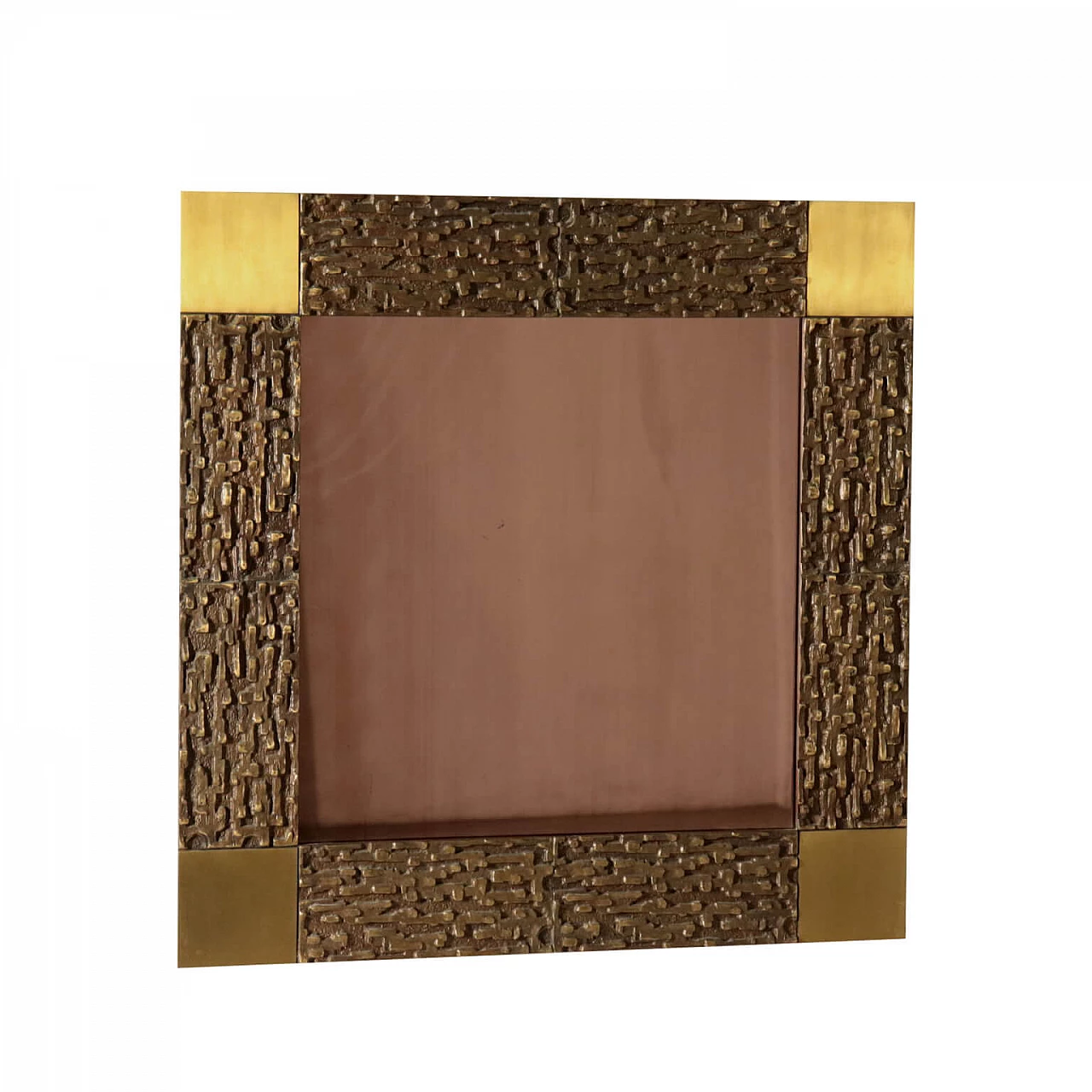 Mirror with brass frame by Luciano Frigerio 1114338