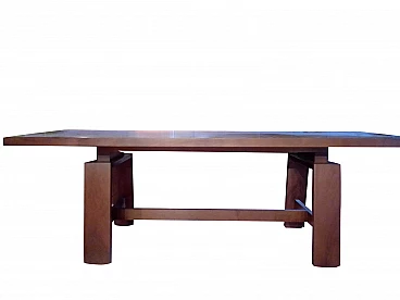 Walnut dining table by Silvio Coppola for Bernini