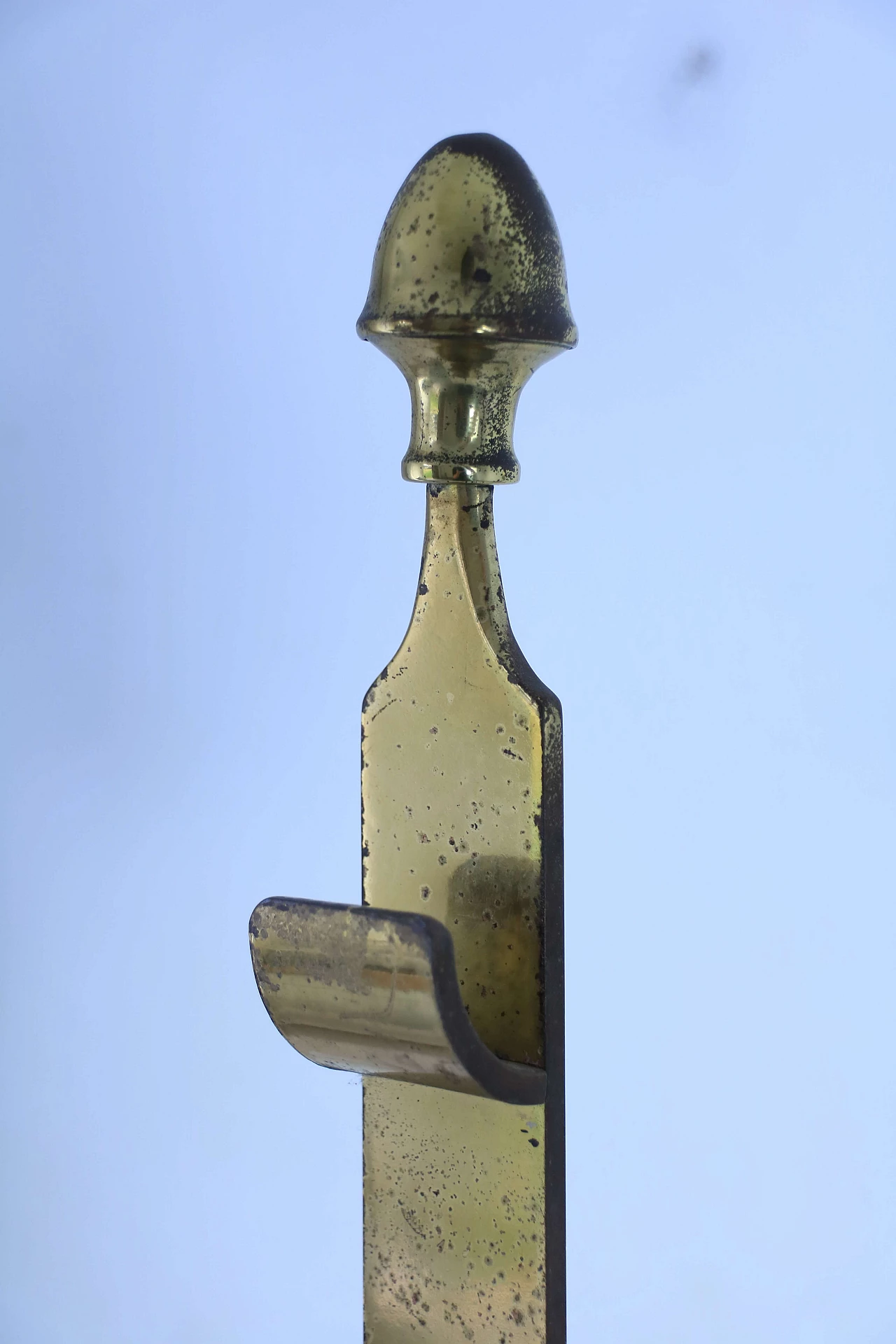 Coppia di alari in ottone, anni '50 1115029