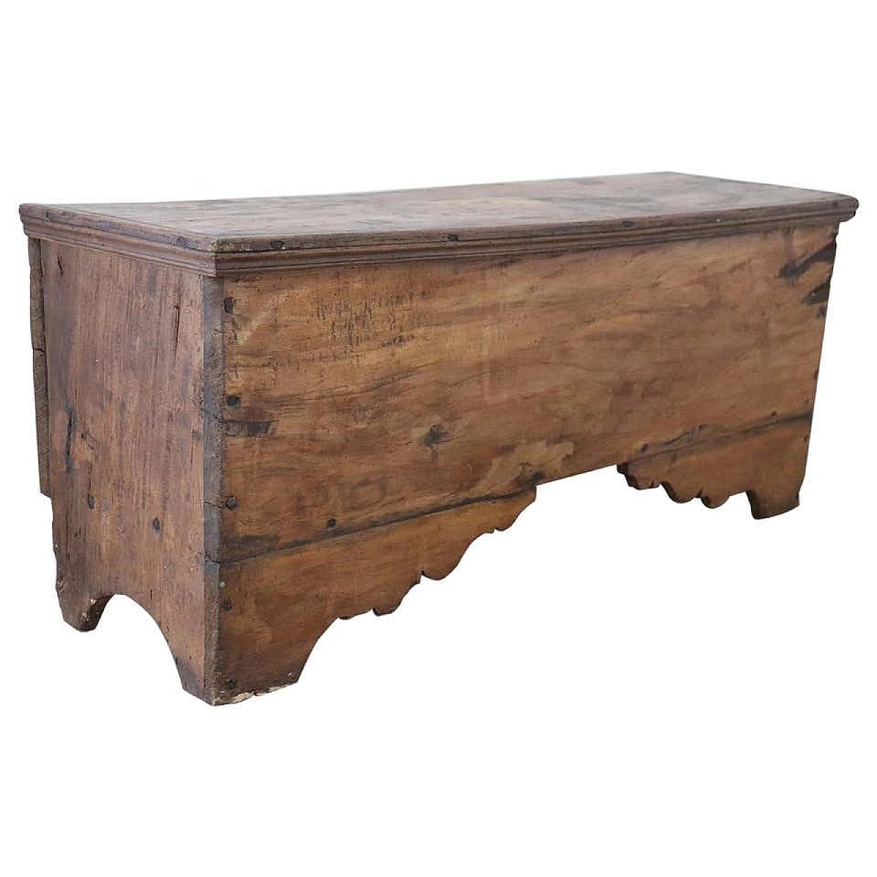 Old chest in solid poplar, XVIII century 1115578