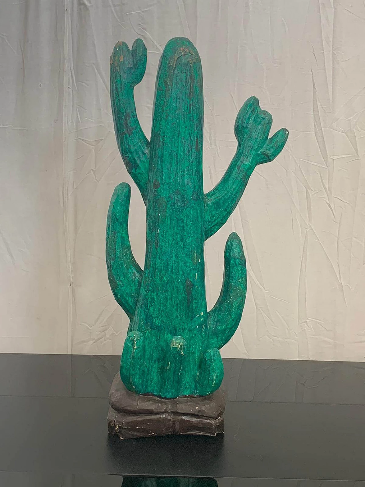 Papier mâché Cactus sculpture by Roy Roberts, 1970s 1116232
