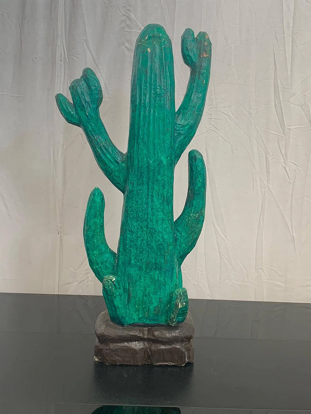 Papier mâché Cactus sculpture by Roy Roberts, 1970s 1116234