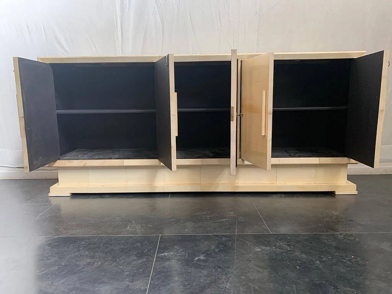 Art Deco Italian parchment sideboard, 1930s 1116275