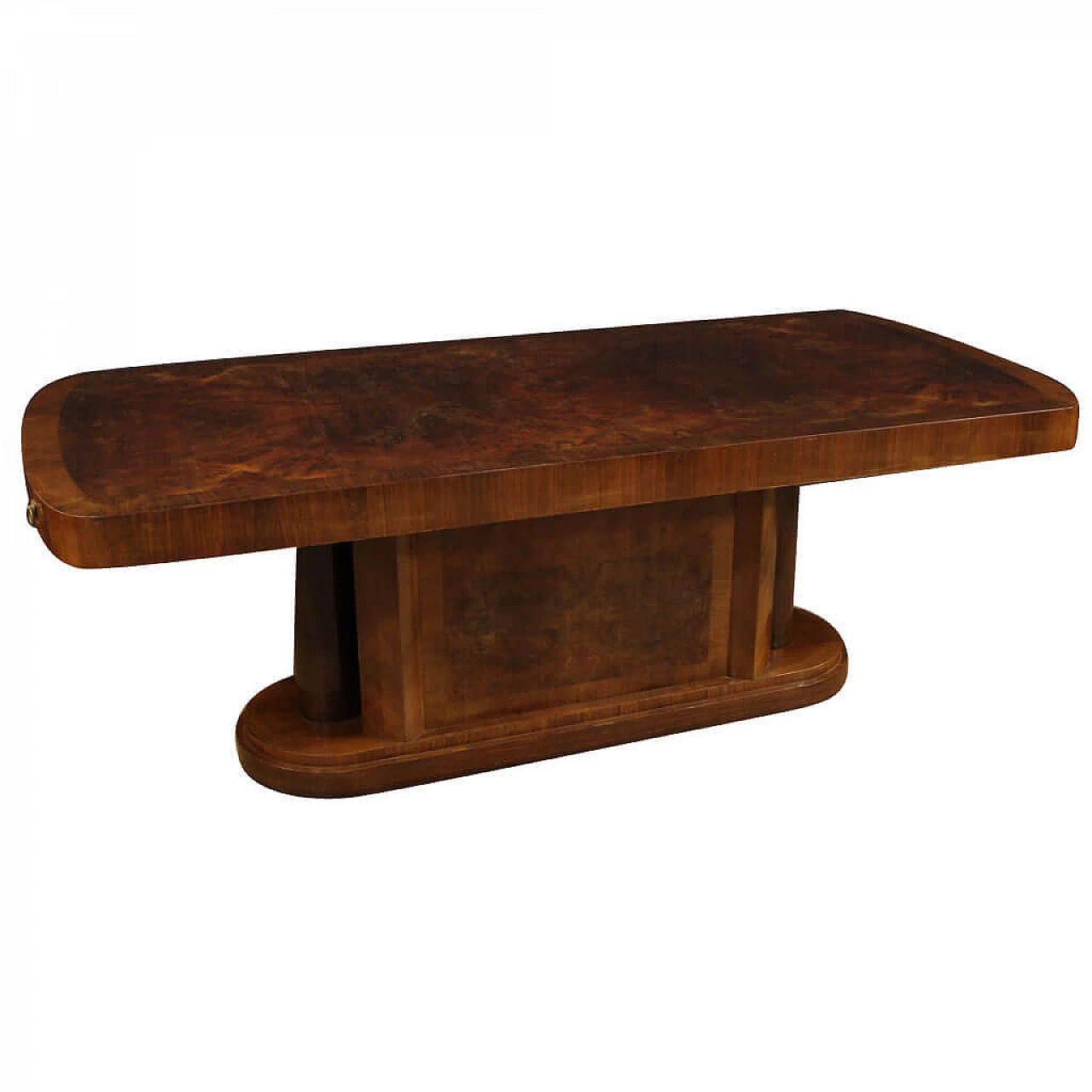 Italian table in walnut, walnut briar and rosewood 1116400