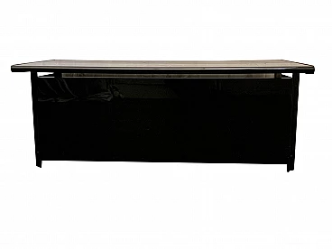 Lacquered desk with leather top by Kazuhide Takahama for Simon, 70s
