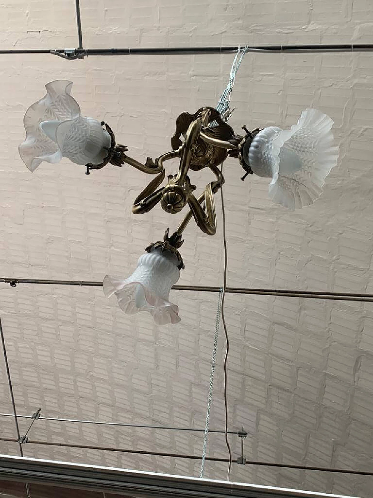 Art Nouveau bronze ceiling lamp 1116425