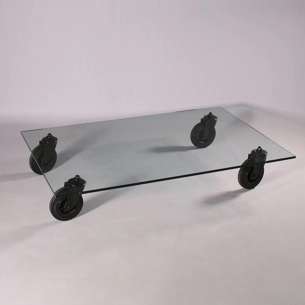 Coffee table Tavolo con ruote by Gae Aulenti for FontanaArte, 70s 1116582