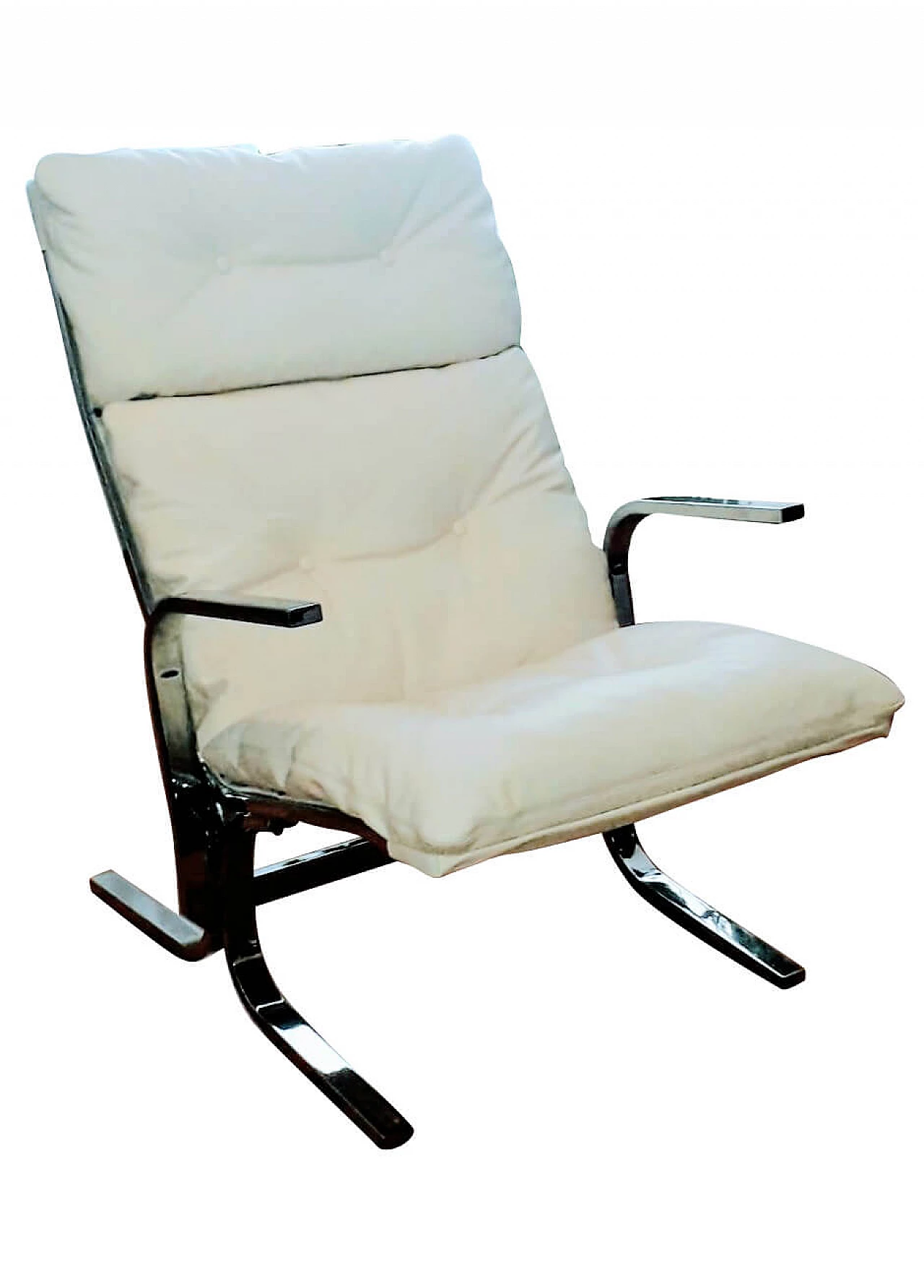 Poltrona in pelle e acciaio disegnata da Ingmar Relling 1116697