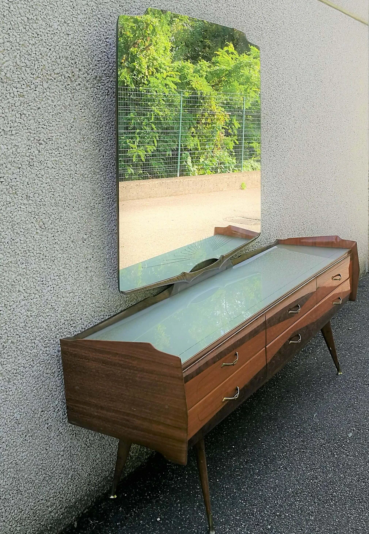 Chest of drawers with mirror by Paolo Buffa, 50s 1117077