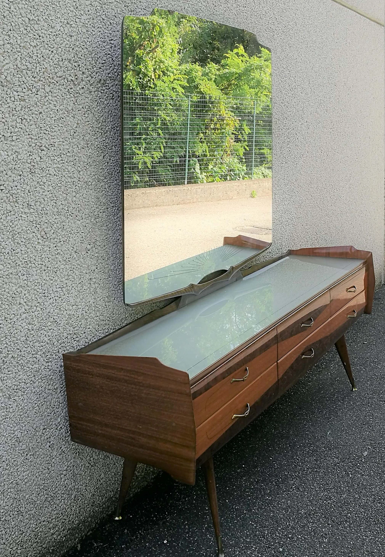 Chest of drawers with mirror by Paolo Buffa, 50s 1117079