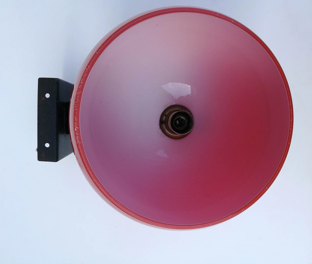Red and black glass wall lamp by Venini, 1981 1117086